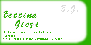 bettina giczi business card